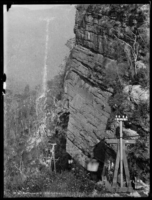  MINE: Beichart Ropeway to Ruined Castle Shale Mine, 1881. Photo: M. King