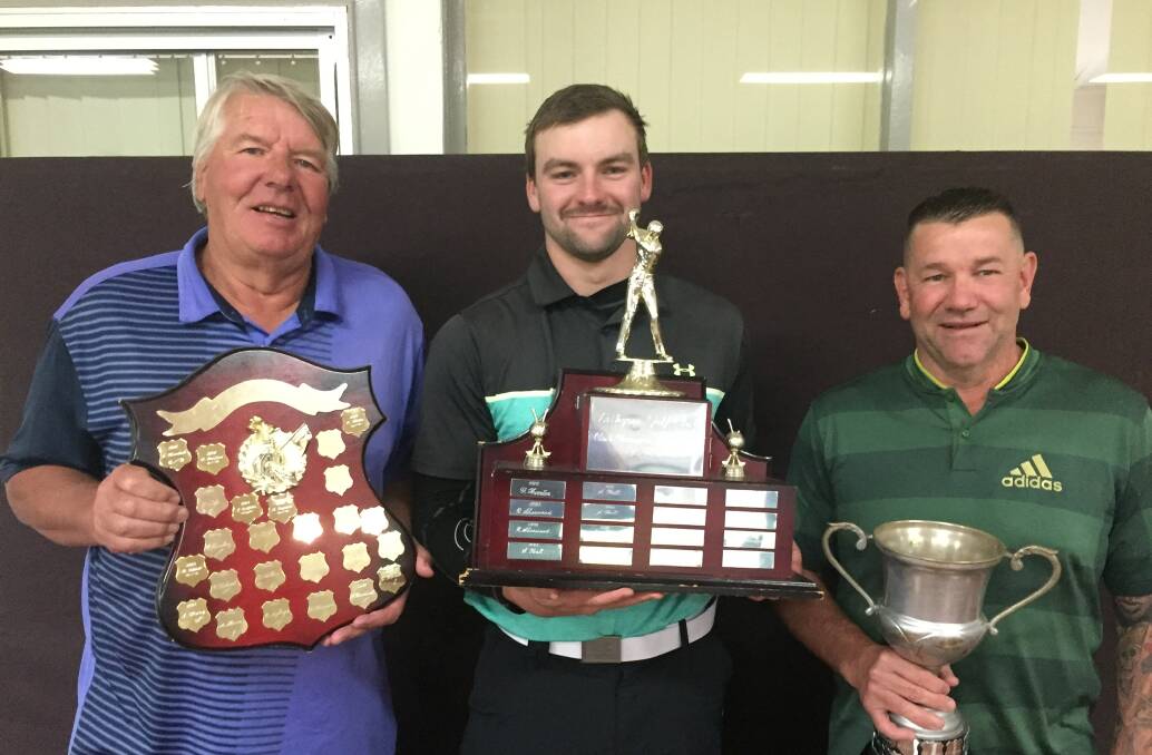 CHAMPS: 2022 champions (from left) Brian Giblett, Brock Egan and Brian Bourke. Picture: SUPPLIED 