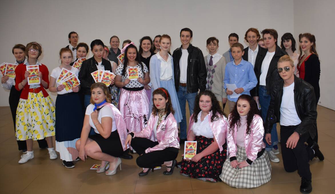 GREASE: Lithgow High students were excited to perform a flash mob for shoppers. Picture: CIARA BASTOW 