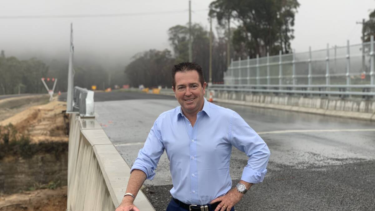 BRIDGE: Bathurst MP Paul Toole at the new Clarence Bridge over the main western rail line which will be open to traffic later today. Picture: SUPPLIED
