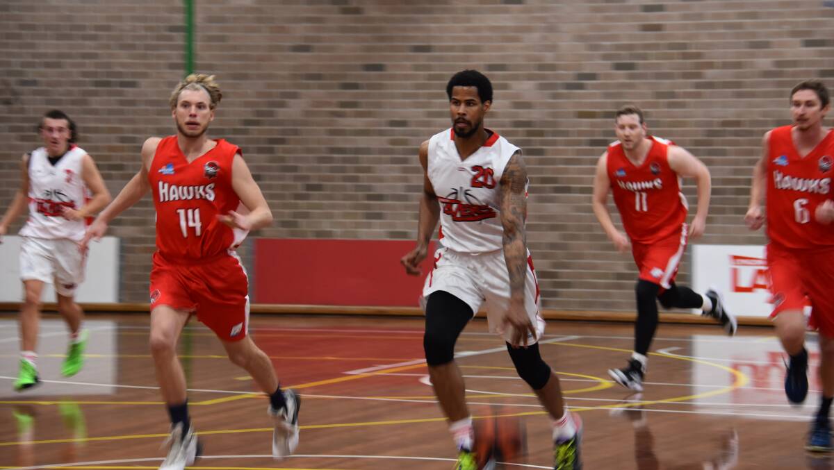 RUN: Darreon Tolliver performed well in his debut for the Lithgow Lazers. Picture: ALANNA TOMAZIN. 