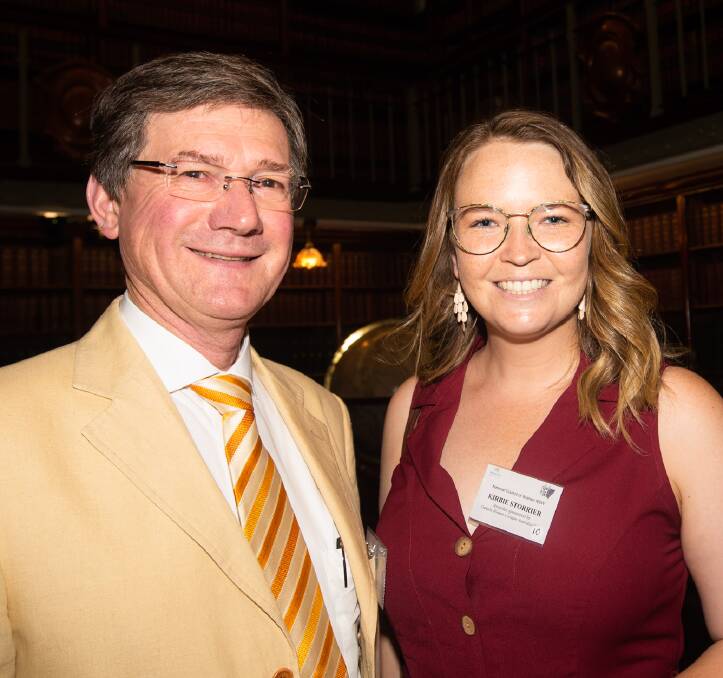 HIGH ACHIEVER: Dr Kirbie Storrier, here with Lithgows Professor Dr John Dearin, has been honoured for her ongoing research work in rural mental health. Picture: SUPPLIED