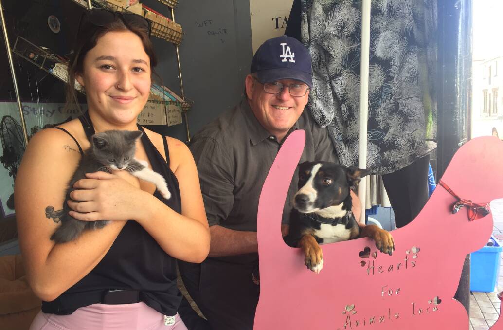 ADOPTION: Isabel Castillo and Glenn Rees with some of the cute animals up for adoption. Pictures: CIARA BASTOW 