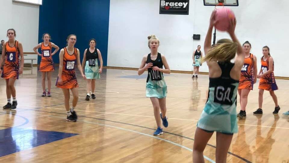 The netball action was intense over the weekend. Picture: SUPPLIED. 