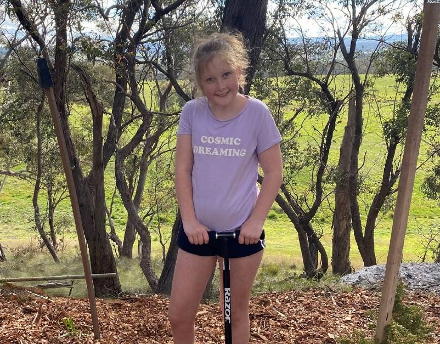 STRONG: Keely Sheehan loves being outside and active and this fundraiser is to help support the ongoing medical costs of her rare disease. Photo: SUPPLIED 