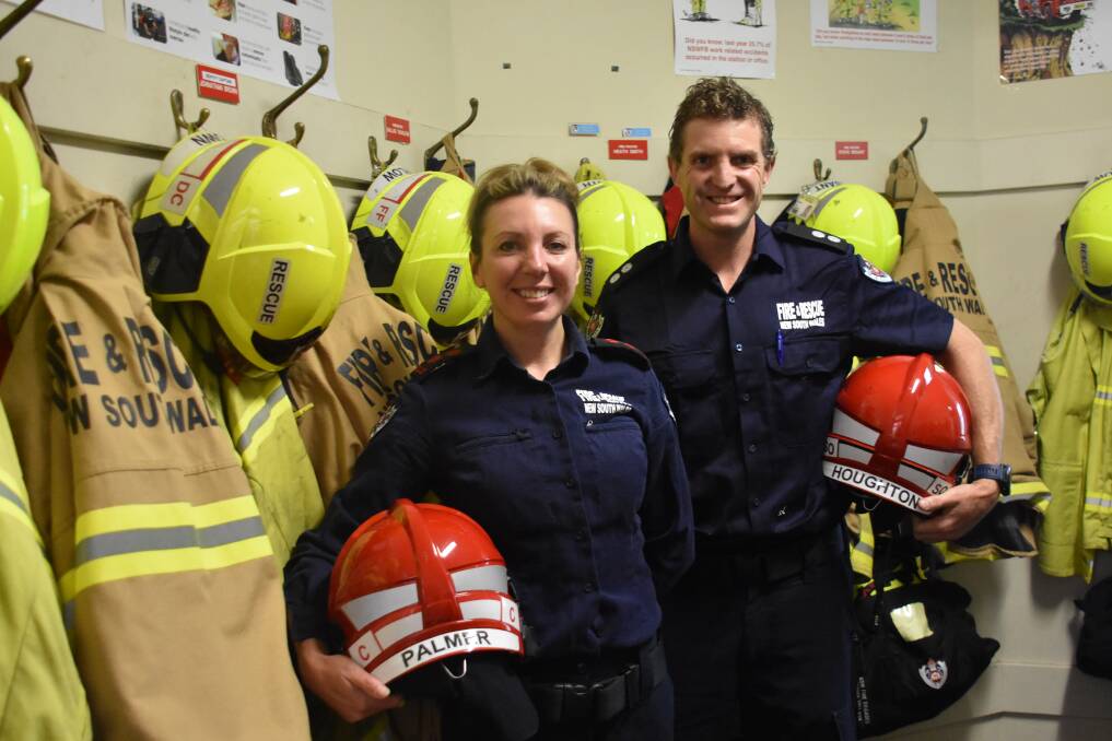 FIRIES: Captain Melanie Palmer with new station officer Steven Houghton. Picture: CIARA BASTOW. 
