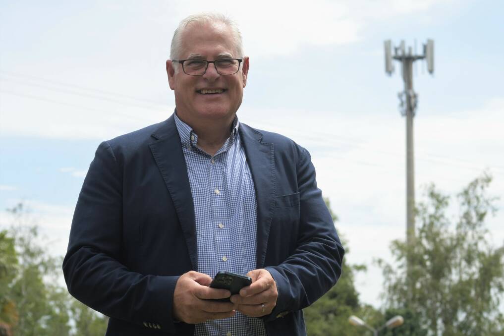 READY: NSW Telstra RGM Mike Marom ready to turn on the 5G tower in Blackheath. Photo: Jude Keogh