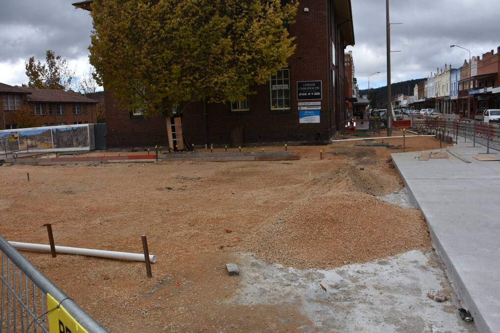 IN THE WORKS: The northern side of Eskbank Street intersection has been dug up and is awaiting concrete. Pictures: CIARA BASTOW. 