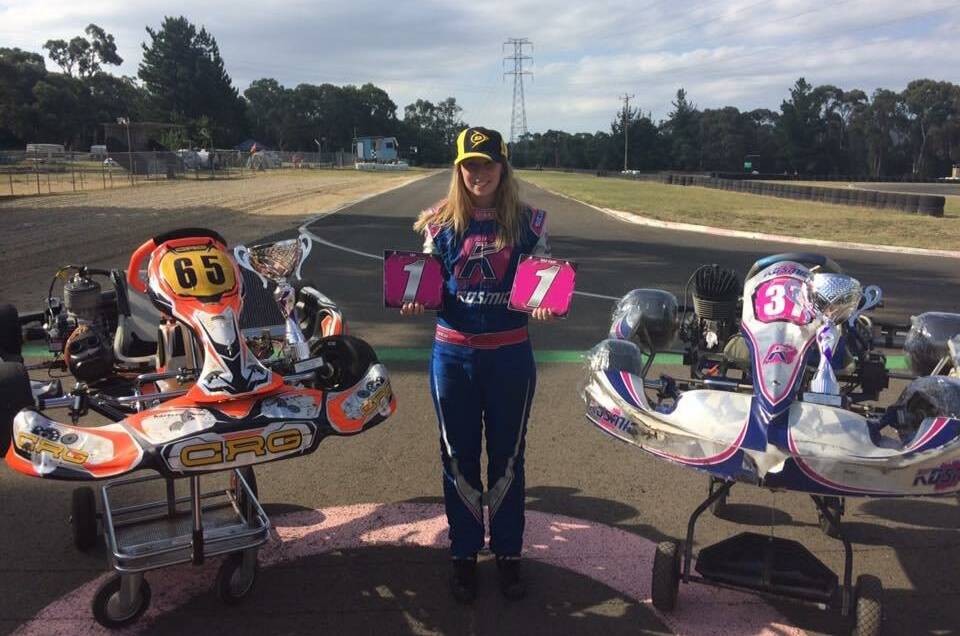 GIRLS: Courtney Becker won two ladies Pink Plates. Picture: SUPPLIED 