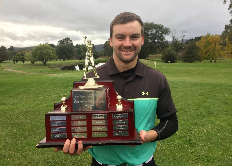 WINNER: The winner was young 21 year-old Brock Egan (+1) playing superb golf to finish 8 shots in front of his nearest rival. Picture: SUPPLIED 