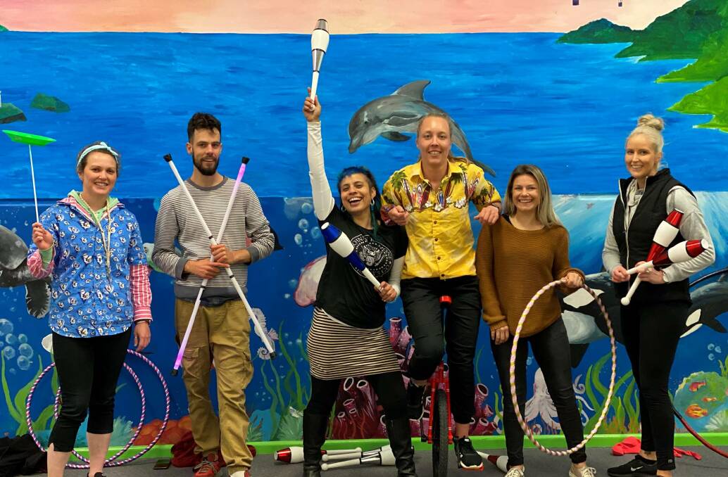 FUN: Portland Central teachers had fun participating in the circus workshop. Photo: SUPPLIED 