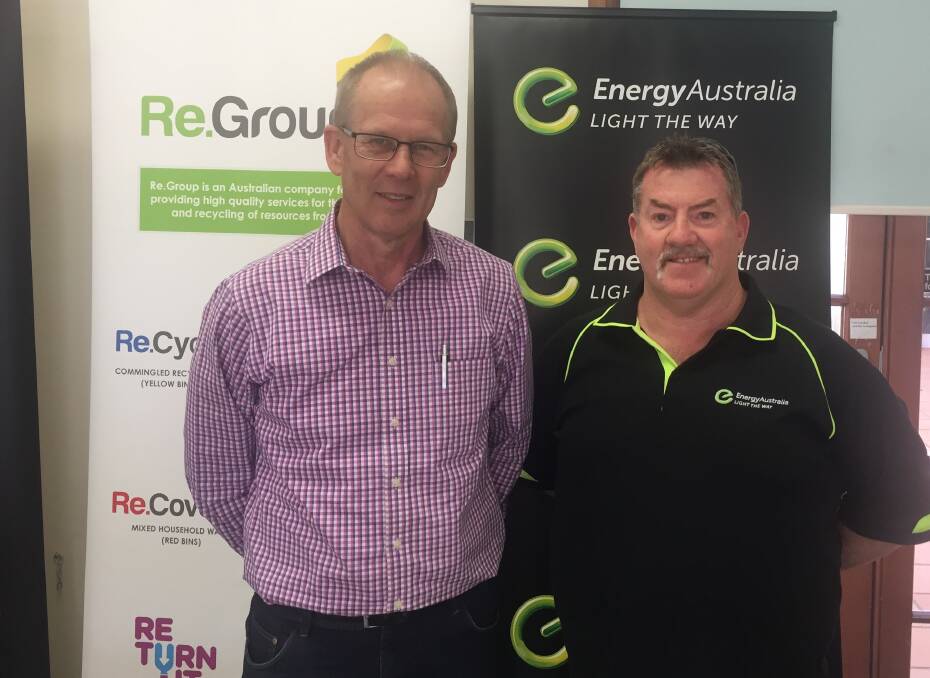 ENERGY: Project manager Rodney Ward and EnergyAustralia community relations lead Mick Hanly. Picture: AMBERLENE BOOTH 