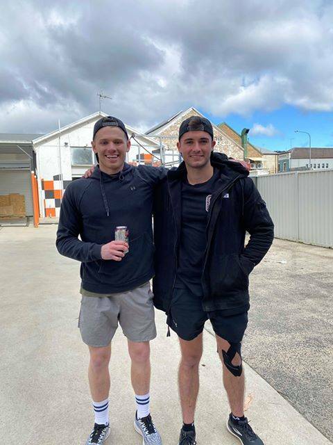 TOGETHER: Curtis and Ben Young do community proud raising over $12,000 for mental health charity LIVIN. Picture: SUPPLIED