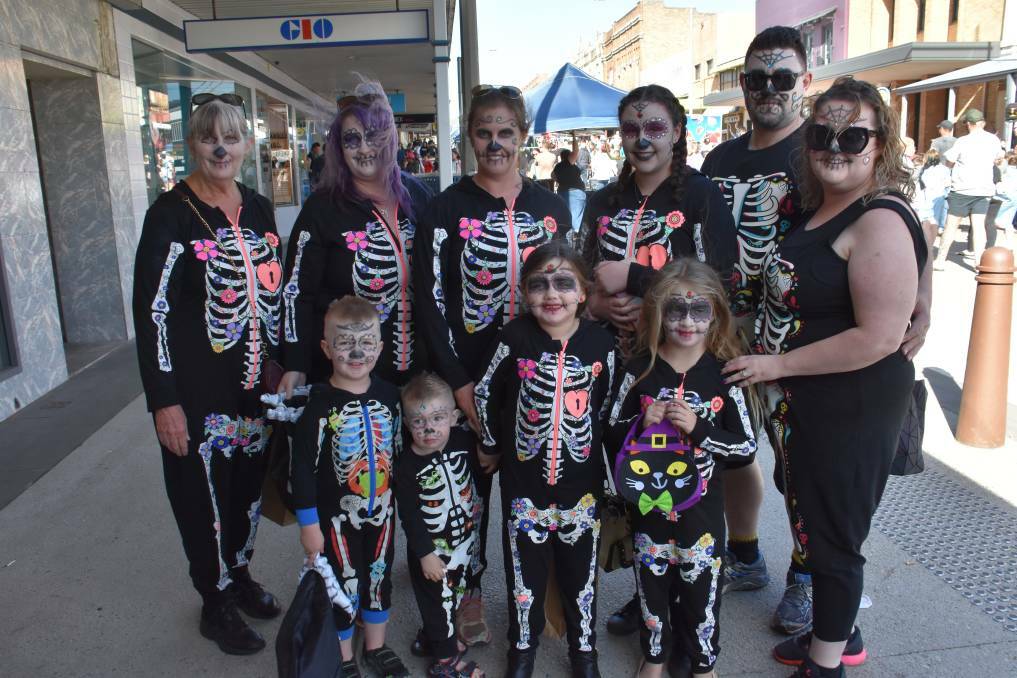 ANOTHER YEAR WAIT: The 'scary skelly' family at Lithgow Halloween 2019. Picture: ALANNA TOMAZIN 