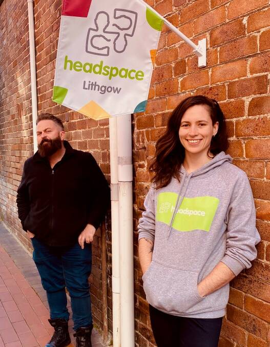  Steph Hart, as well as Jason Eggins, Intake and Community Engagement Officer at Lithgow headspace. Photo: SUPPLIED 