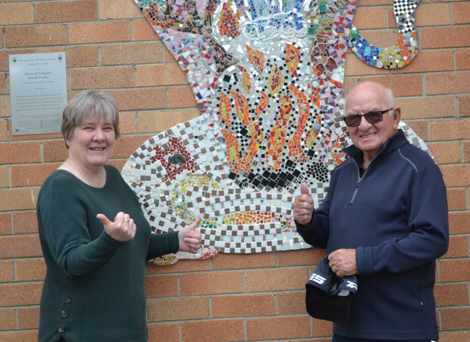 EXCITEMENT: LINC Hub manager Leanne Walding and President of the St Patrick's Conference - Lithgow, Gary Marshall. Picture: CIARA BASTOW 