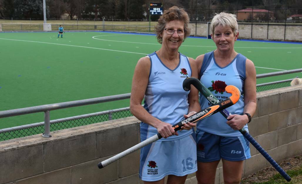 READY FOR PLAY: Tracey Baker and Cheryl Rutherford were excited to be selected in the NSW Masters Squad. Photo: ALANNA TOMAZIN 