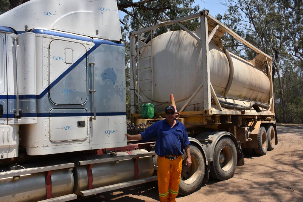 WATER: Paul Devenish with his water tanker ready to go when needed. Pictures: CIARA BASTOW