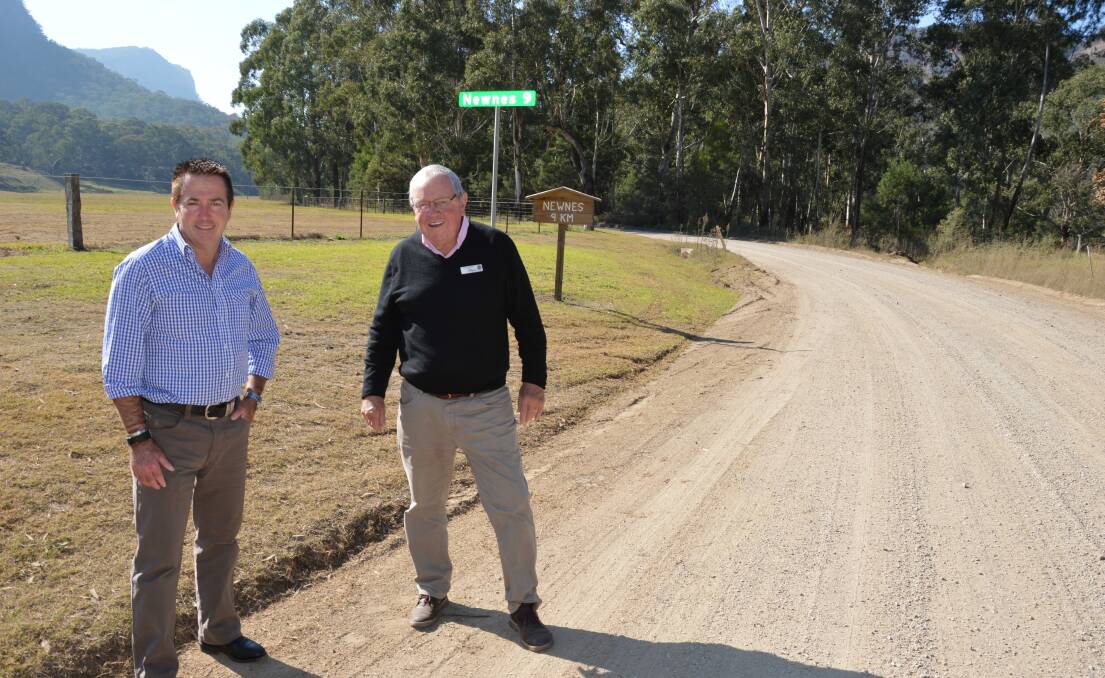 RESOURCES FOR REGIONS: Bathurst MP Paul Toole with Lithgow Mayor Ray Thompson. Lithgow City Council is set to receive funding of more than $2 million from the NSW Governments Resources for Regions program. Picture: SUPPLIED 