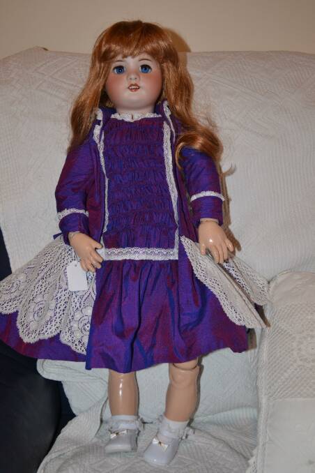 DOLLS: One of the dolls with a beautiful lace skirt made from material that Kaylin had saved. 