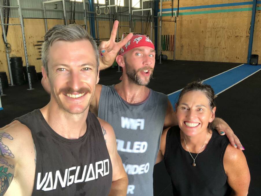 DANCE: Vanguard Fitness trainer Matt Walker, dance instructor Andrew Hawkins and Tin Shed's Tania Aussel are prepared to work hard to do a good job. Picture: SUPPLIED. 