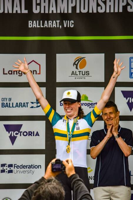 NATIONAL CHAMPION: Emily Watts has secured her spot as the 23's National Road Race Champion. Photo: SUPPLIED 