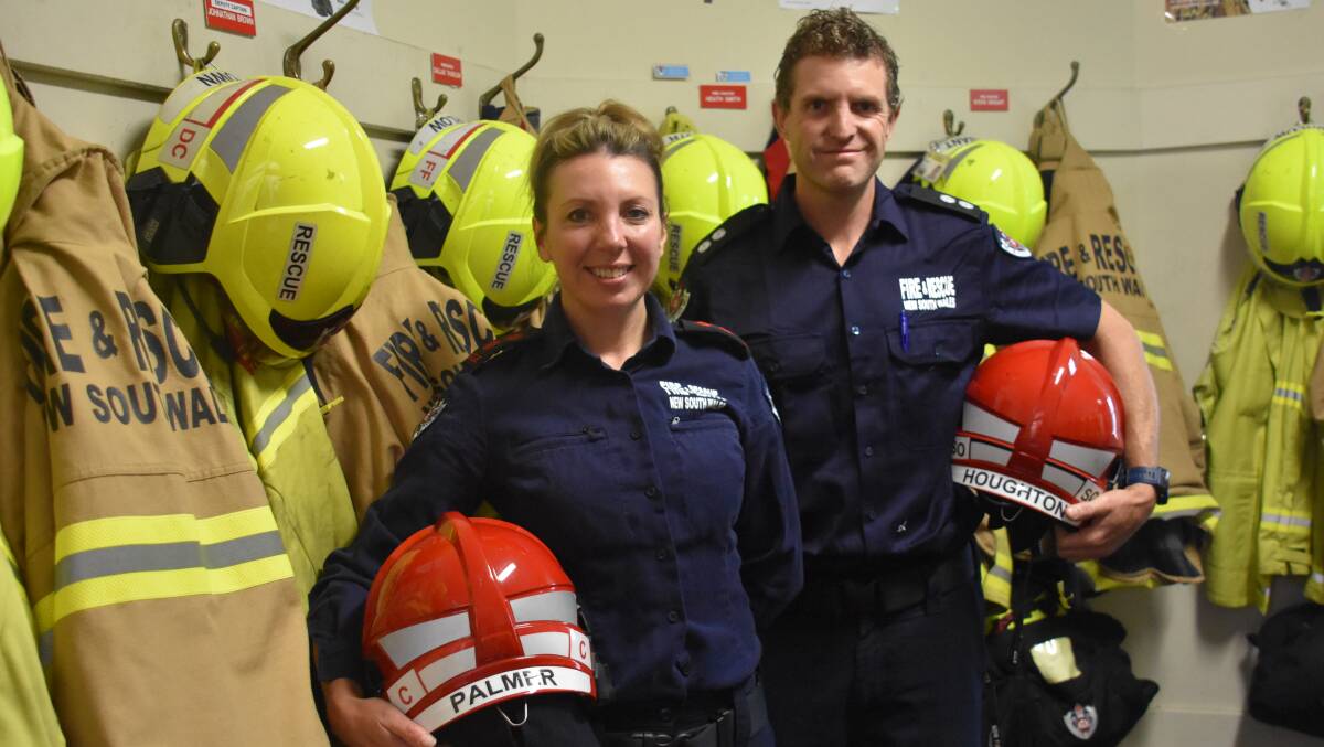 Lithgow Fire and Rescue captain Melanie Palmer and station officer Steven Houghton. 