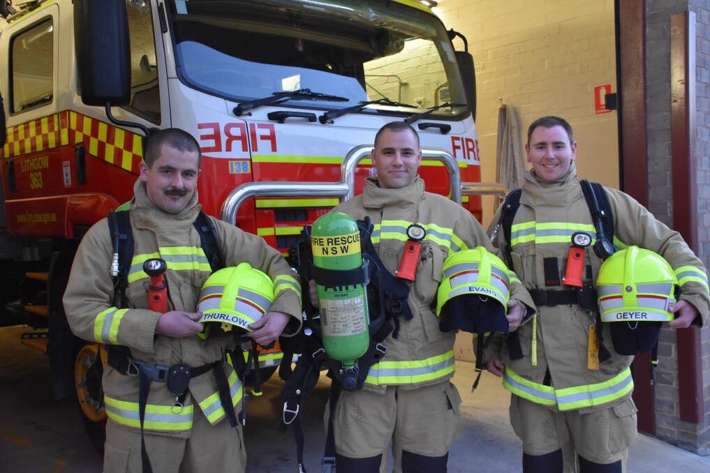 STAIR CLIMB: Nick Thurlow, Michael Evans and Nick Geyer are preparing to climb. Pictures: CIARA BASTOW 