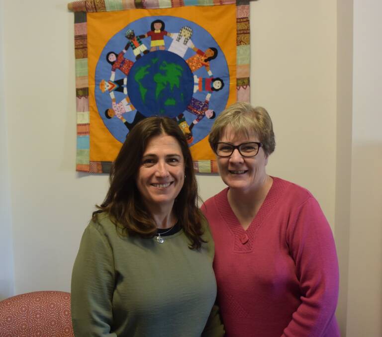 TOGETHER: New multicultural worker Vicki Cini with LINC community hub manager Leanne Walding. Picture: CIARA BASTOW 