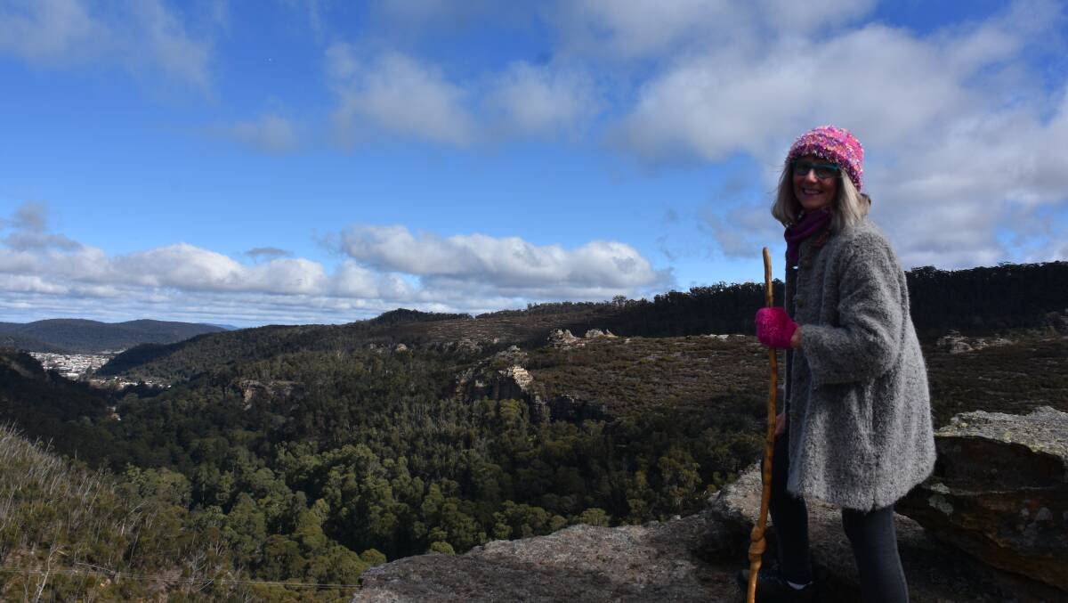 Katheryn Newton looks out over Lithgow at Dobbs Drift. Picture: CIARA BASTOW 