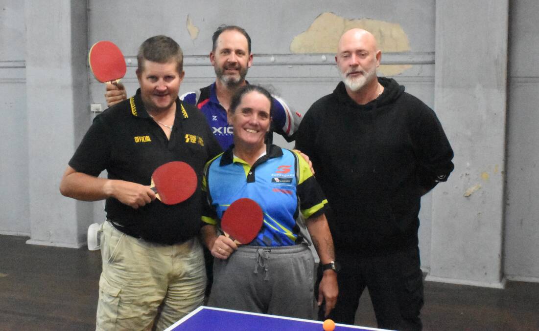 CHAMPIONS: Sharnie's Boys were the grand final winners, the team consisting of Leon Rust, Sharnie Roberts, Mick Wagner and Jason Bailey.