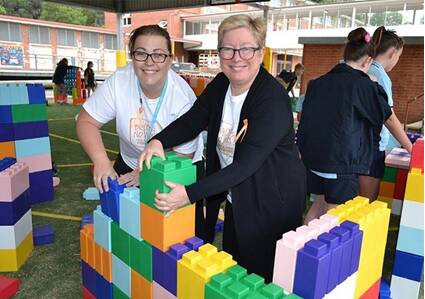 TOGETHER: Rhiannon Shirt with Lithgow High Principal Ann Caro. Picture: SUPPLIED 