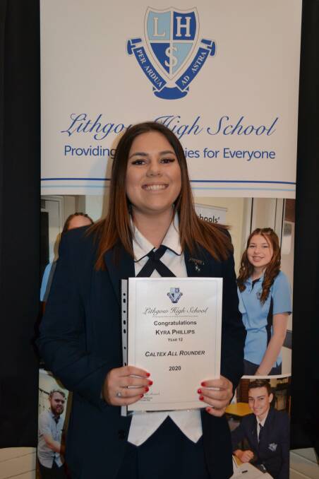  ETHIC: Kyra Phillips was awarded for her efforts in every aspect of school life. Picture: SUPPLIED. 
