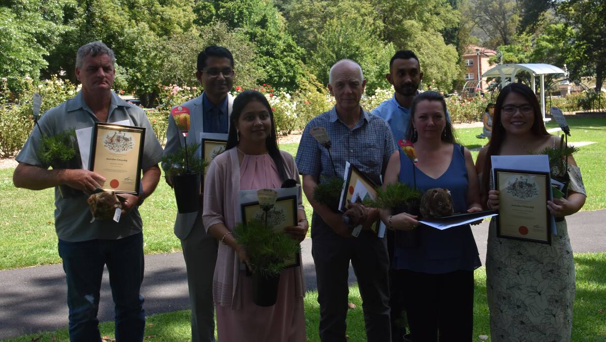 CITIZENS: Lithgow welcomed seven new Australian citizens at the ceremony on Australia Day. Picture: ALANNA TOMAZIN. 