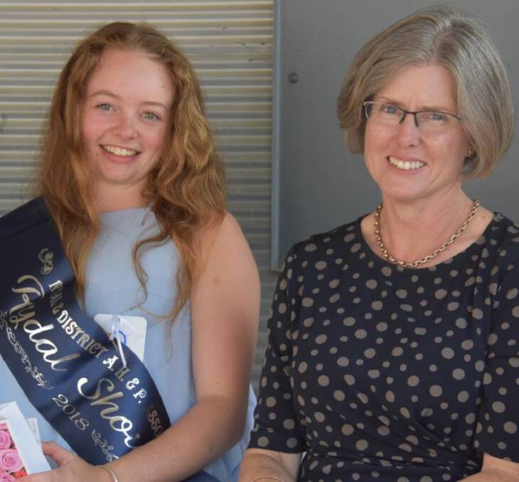 RYDAL SHOWGIRL: 2018 Rydal showgirl winner Emma Martin with Rydal Showgirl coordinator Margie Lowe. Picture: PHOEBE MOLONEY. 