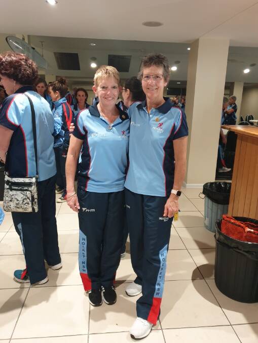 READY FOR PLAY: Tracey Baker and Cheryl Rutherford were excited to be selected in the NSW Masters Squad. 