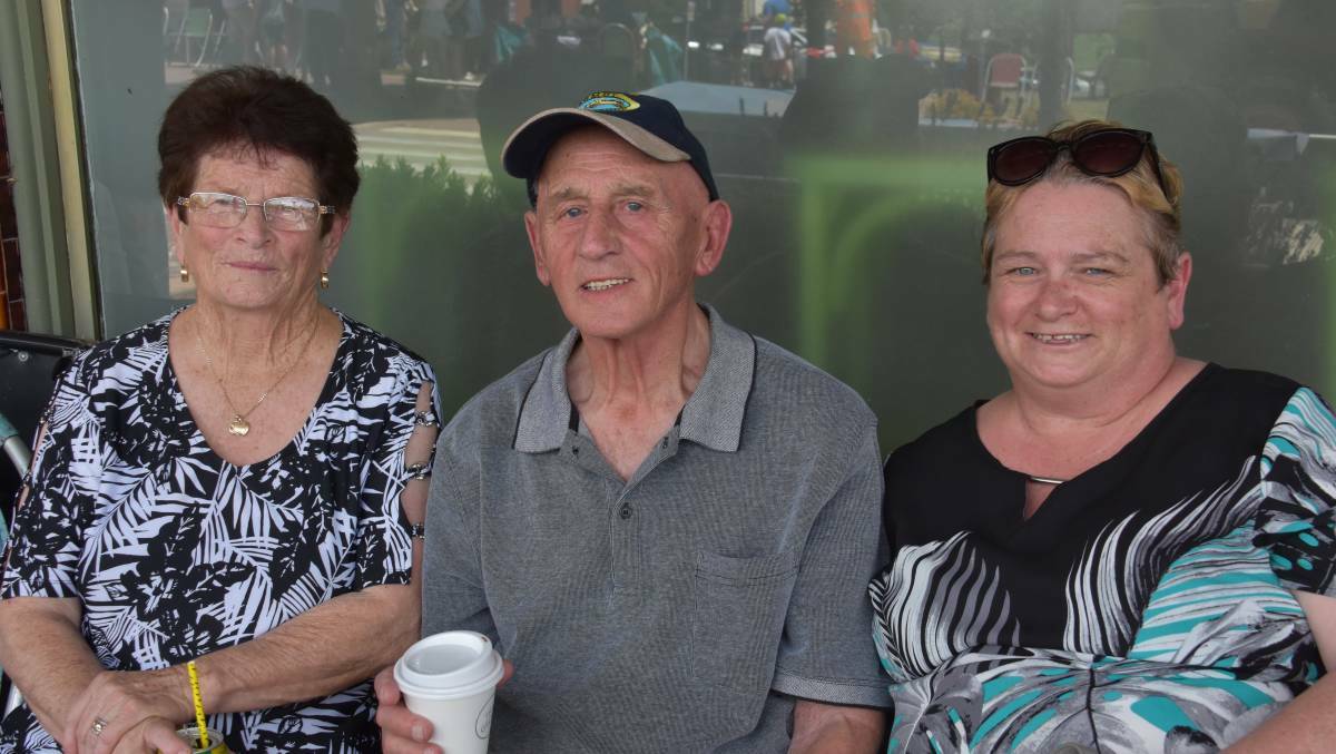 TOGETHER: Julie, Marleen and Don Sutherland at Portland Australia Day festivities in 2020. Photo: Ciara Bastow 
