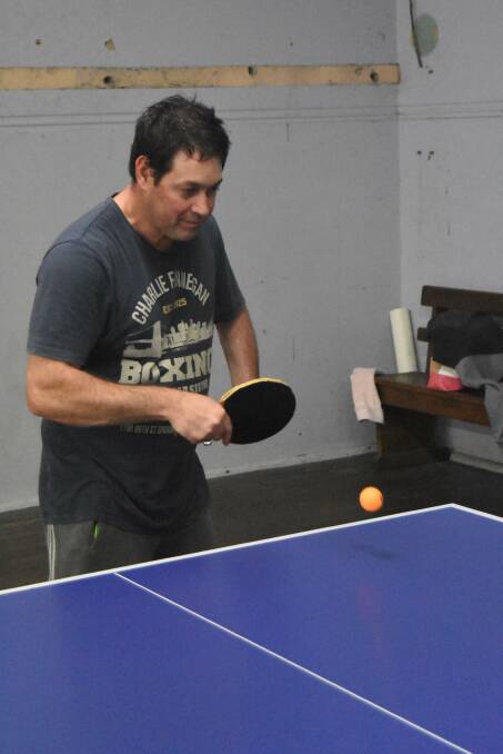 READY: Mark McAulay has fun participating in the Table Tennis Competition. Photo: SUPPLIED 