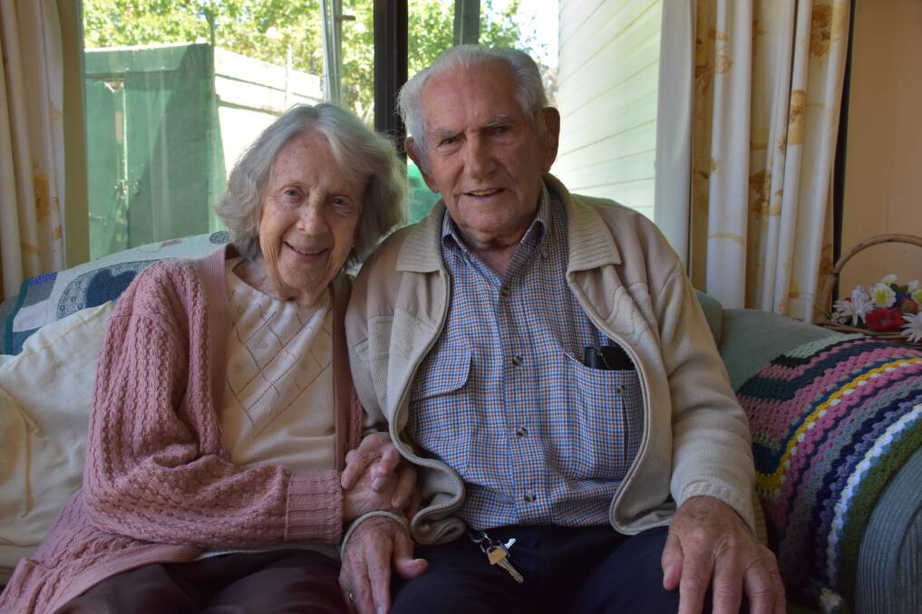 LOVE IS IN THE AIR: Brenda and Colin Hope celebrate 70 years of love. Picture: CIARA BASTOW 