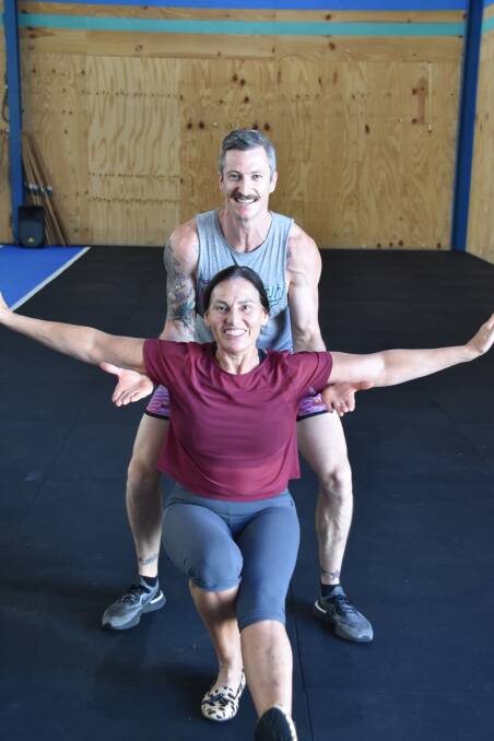 WHAT A MOVE: Watch out for Tin Sheds' Tania Aussel and dance partner Matt Walker of Vangard Fitness. Picture: CIARA BASTOW. 
