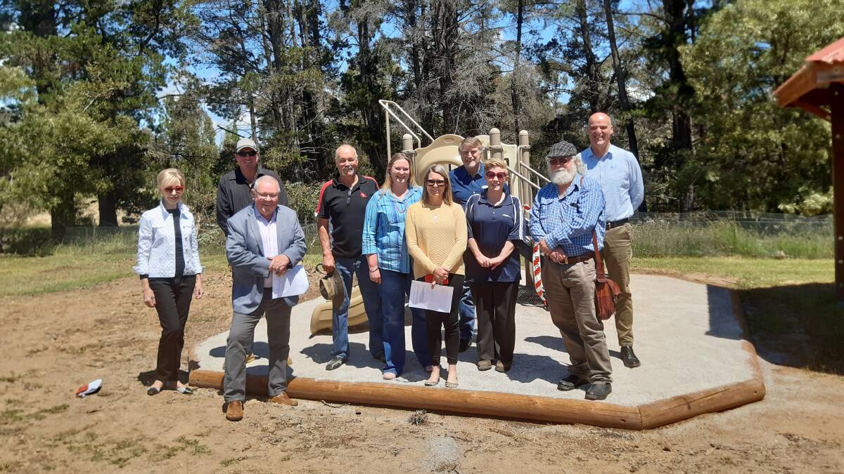 TEAM WORK: A small group turned out for the opening of the new park. Photo: SUPPLIED 