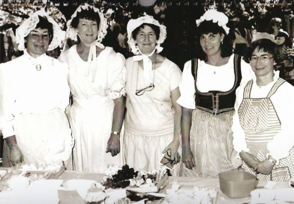 HISTORY: Reiky Lane, Pam Kerrsion, Lynette Hawkins, Marilyn Evans, Ruth Mays helping on one of the fete in the recent past. Picture: SUPPLIED 
