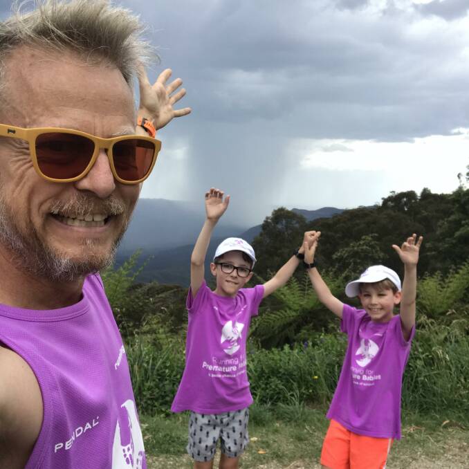 FAMILY: Kenny, Jesper and Nik go on runs together as a family for a good cause. 