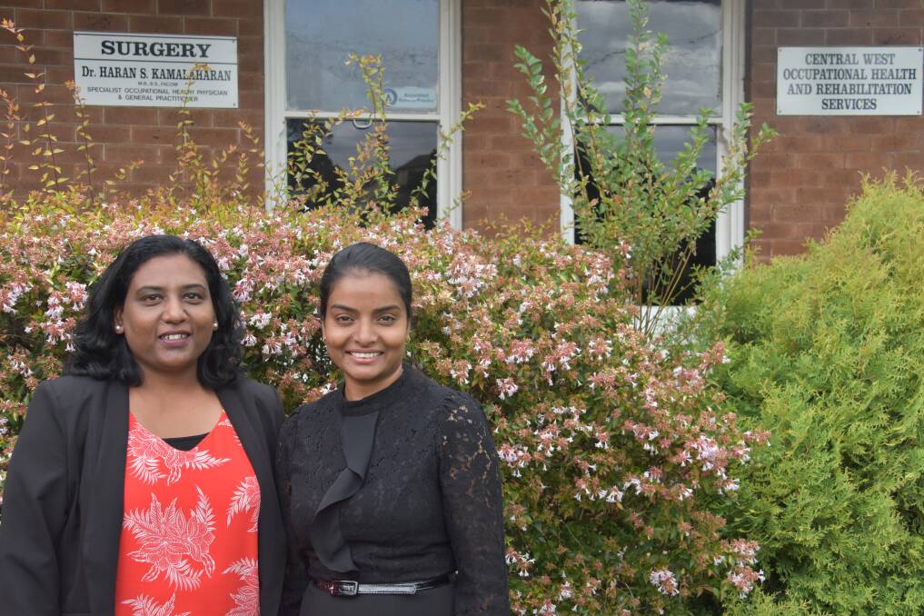 DOCTORS: Dr Narmatha Sivasenthan and Dr Zenifa Peesa outside the doctors surgery. Picture: CIARA BASTOW. 