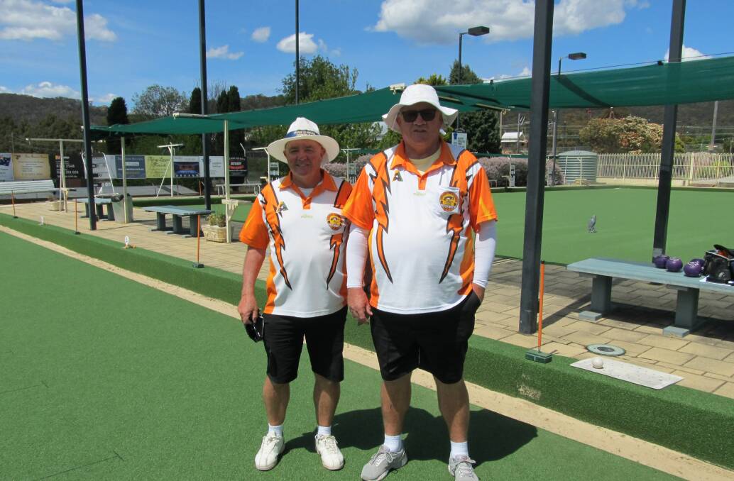 WINNERS: Peter Lange (left) with Neville Seton (right) were the winners of the senior pairs section one event. Photo: SUPPLIED 