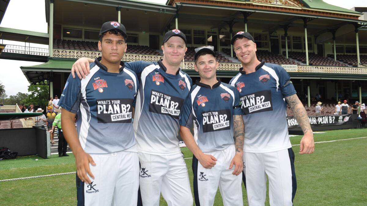 AN EXPERIENCE: Lithgow boys Tanvir Singh, Joel Gurney, Ben Sheehan and Ryan Gurney were excited to play on the big stage. Picture: NICK MCGRATH. 
