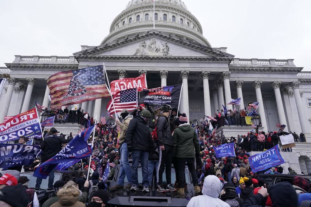 Protesters invaded the Capitol building. Picture: Getty Images