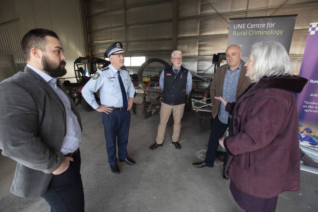 RURAL CRIME: NSW Police Commissioner Mick Fuller launches the operation in Armidale on Monday. Photo: PETER HARDIN