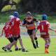 The under 13s Lithgow Storm in action against the Mudgee Dragons red on May 7 this year. Picture: Pete Sib's Photography