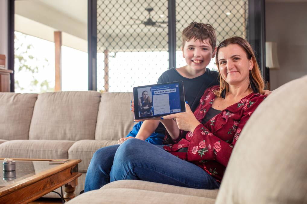 Recommended: Daniela Kerr and her son Harrison are encouraging others to take advantage of the simple to use Blue Care NDIS app.